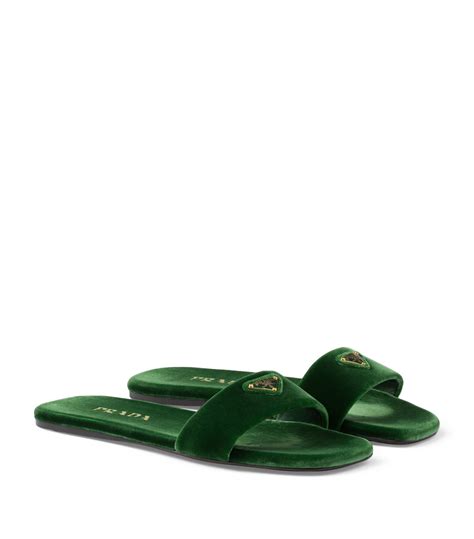 prada velvet slides
